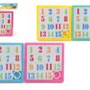 Přesouvačka hlavolam čísla plast 8x8cm asst 4 barvy v sáčku