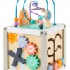 Eco toys Edukační dřevěná kostka s labyrintem 5 v 1 – labyrint
