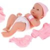Tulimi New Born panenka Lili s oblečením, 35cm – růžová